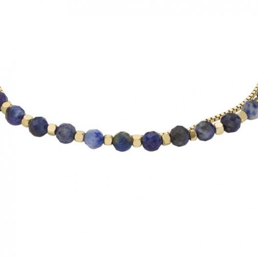 Fossil Armband All Stacked Up Beads Lapislazuli blau JF04540710