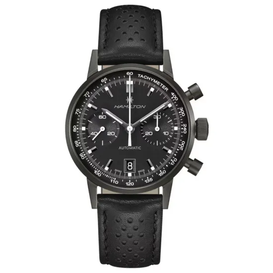 HAMILTON Armbanduhr American Classic Automatik Intra Matic Auto Chrono schwarz H38446730
