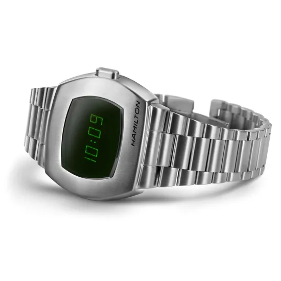 HAMILTON Armbanduhr mit Edelstahlband PSR Digital Quarz H52414131