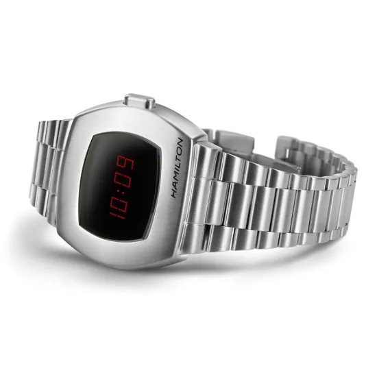 HAMILTON Armbanduhr silberfarben mit Edelstahlband PSR Digital Quarz H52414130