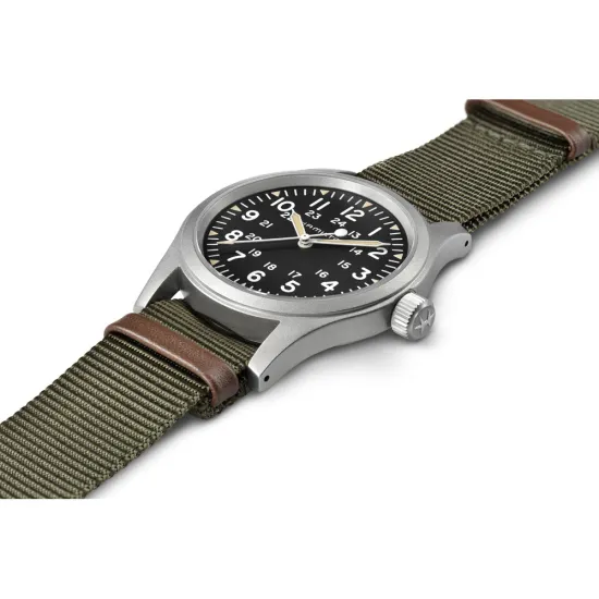 HAMILTON Khaki Field Mechanical Armbanduhr mit Textilband H69439931