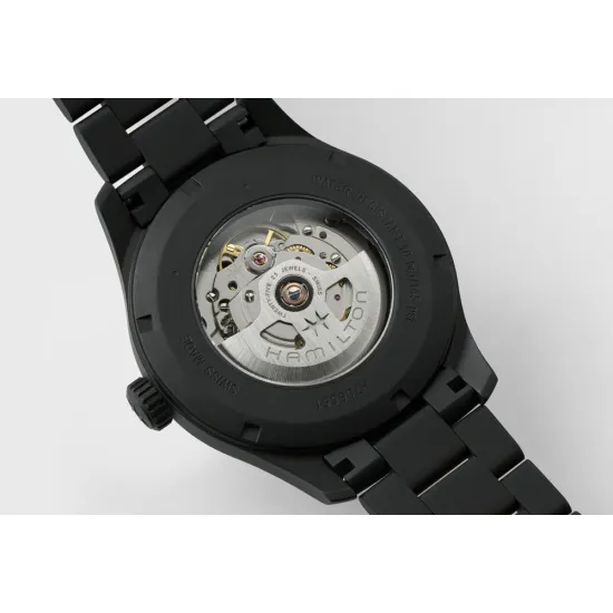 HAMILTON Herrenuhr Khaki Field Automatik Titanium schwarz H70665130