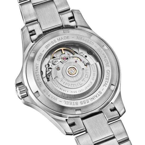 HAMILTON Herrenuhr Khaki Field King Automatik schwarz silberfarben H64455133