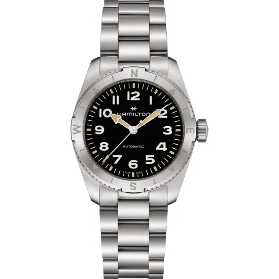 HAMILTON Khaki Field Expedition Automatik 37mm silberfarben schwarz Edelstahlband H70225130