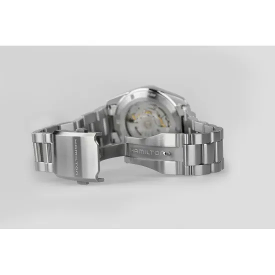 HAMILTON Khaki Field Expedition Automatik 37mm silberfarben schwarz Edelstahlband H70225130