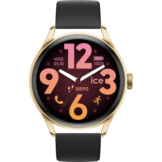 Ice Watch Damen Smartwatch Ice Smart 3.0 rund schwarz goldfarben 025106