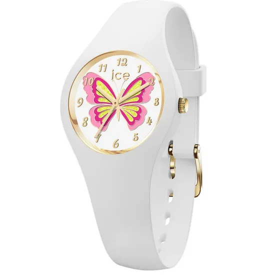 Ice Watch Fantasia Kinder Armbanduhr Schmetterling weiss goldfarben 021951