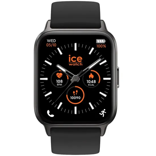 Ice Watch Fit 1.78 schwarz mit Silikonband schwarz 024104