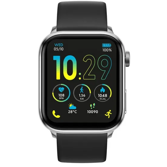 Ice Watch GPS Smartwatch 3.0 silberfarben mit Silikonband schwarz 024301