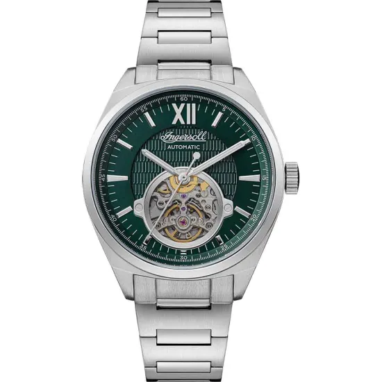Ingersoll Herrenuhr The Shelby Automatik grün mit Edelstahlband I10903B