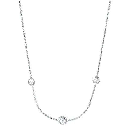 JOOP! Damenkette Silber 925 rhodiniert mit Zirkonias rund weiss 2038047