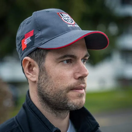 Luminox Baseball Cap grau rot Dark grey mit Logo JAC.L063.1