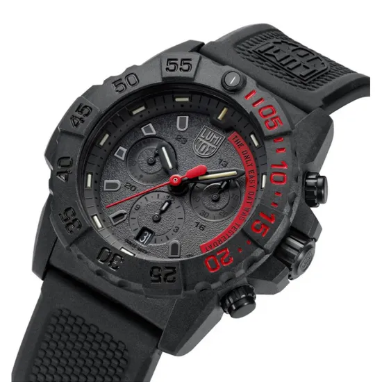 Luminox Navy SEAL Chronograph Taucheruhr schwarz rot XS.3581.EY