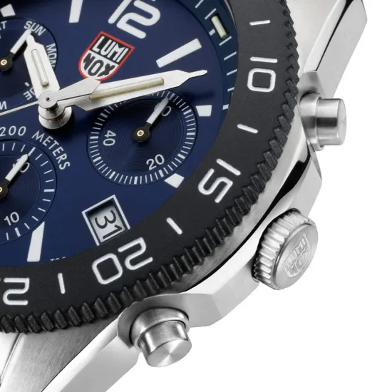 Luminox Pacific Diver Chrono Taucheruhr blau mit Edelstahlarmband XS.3144