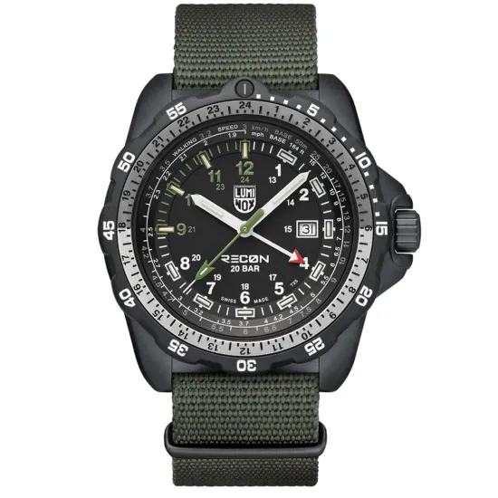 Luminox Recon Nav Spec GMT Outdoor Armbanduhr schwarz grün XL.8837.SET