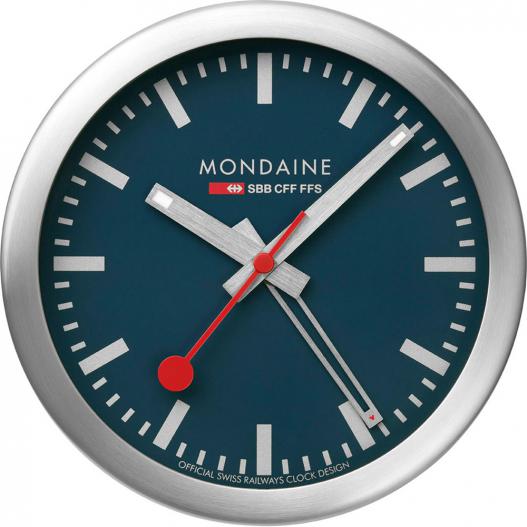 Mondaine Clocks Wecker silberfarben blau A997.MCAL.46SBV