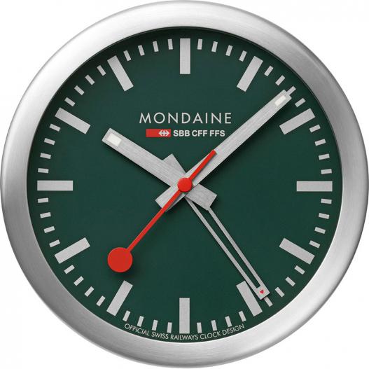 Mondaine Clocks Wecker silberfarben grün A997.MCAL.66SBV