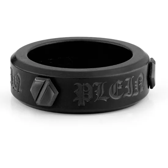 Philipp Plein Herrenring Hexagon Gothic Titanium Grey Ring size 64 PJ7AA14R8