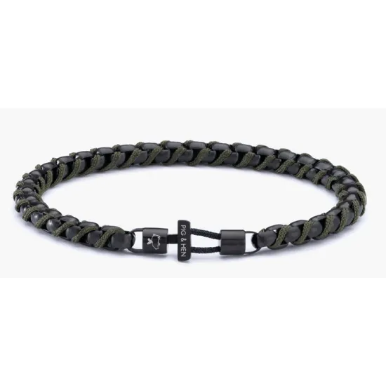 PIG & HEN Herren Armband Catena Venetian army black Gr. M P47-253000-M