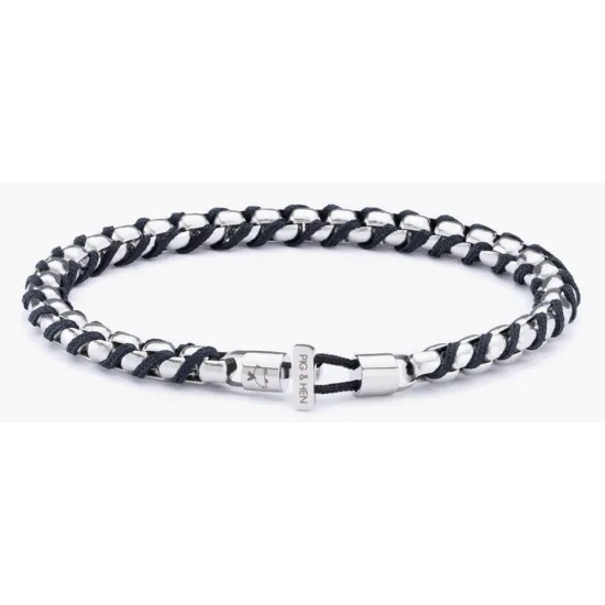 PIG & HEN Herren Armband Catena Venetian navy silberfarben Gr. M P47-163000-M