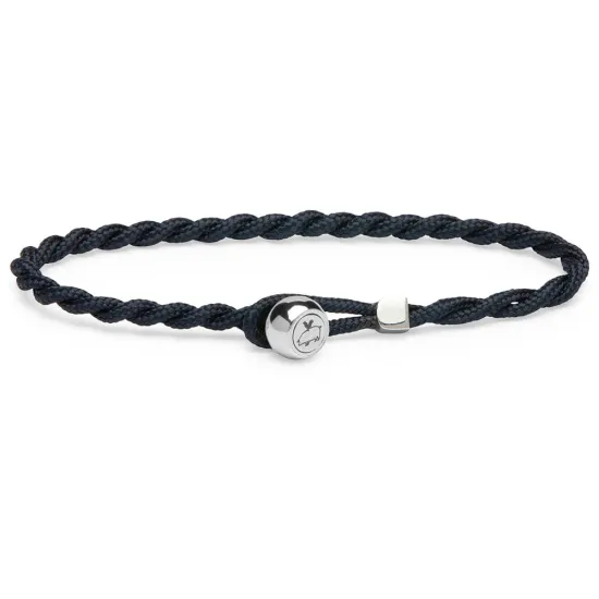 PIG & HEN Herren-Armband Easy Ed navy silver Größe L