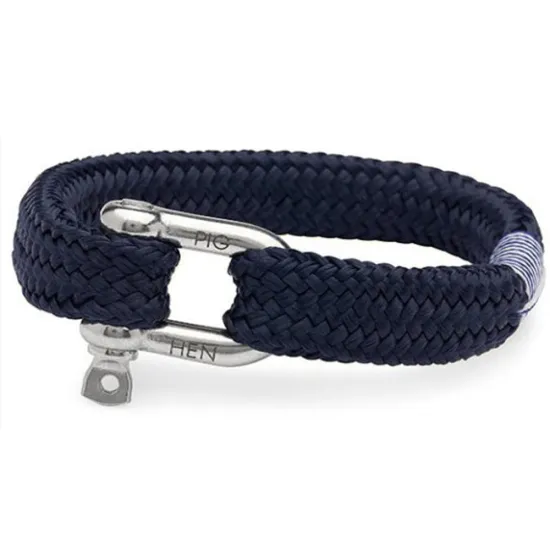 PIG & HEN Herren-Armband Gorgeous George Größe XL, Navy Silver P14-63000-XL