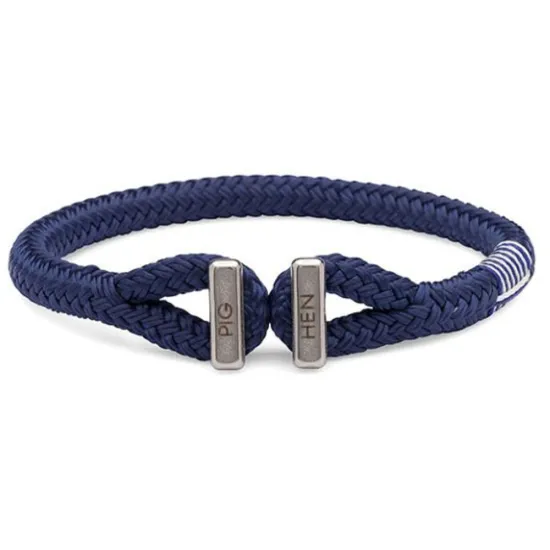 PIG & HEN Herren-Armband Icy Ike Größe L, navy-blau