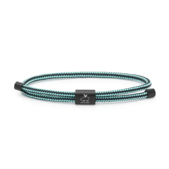 PIG & HEN Herren-Armband Little Levis Turquoise navy/black Größe M P32-265632-M