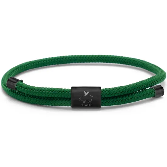 PIG & HEN Herren-Armband Little Lewis Jungle Green Größe L