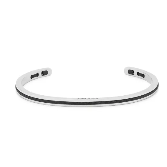 PIG & HEN Herren-Armband Navarch 4 navy silver Größe M/L N4-NOS-163000-ML