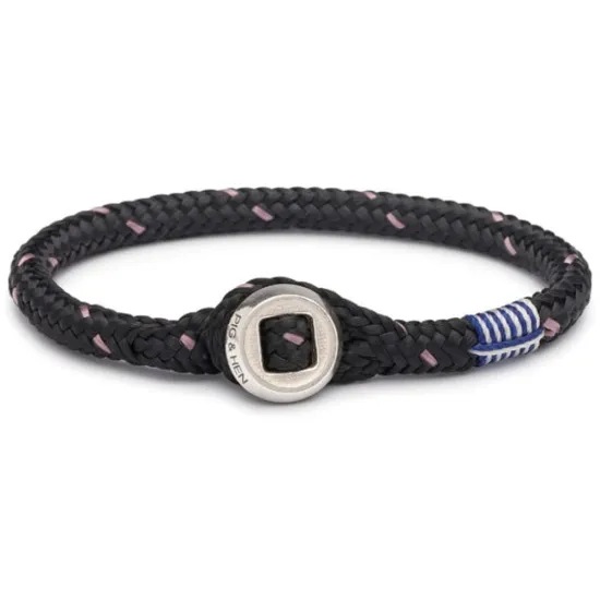 PIG & HEN Herren-Armband Raging Rory Größe L, Schwarz/Violett