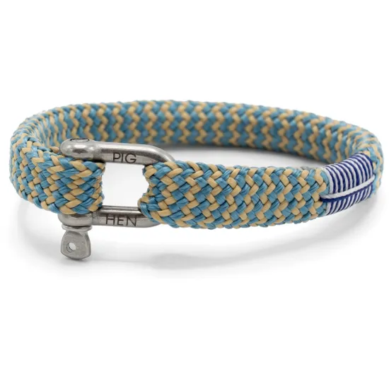 PIG & HEN Herren-Armband Sharp Simon blau-sandfarben Größe M
