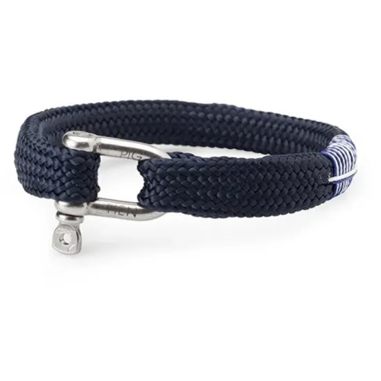 PIG & HEN Herren-Armband Sharp Simon navy blau silberfarben Größe L