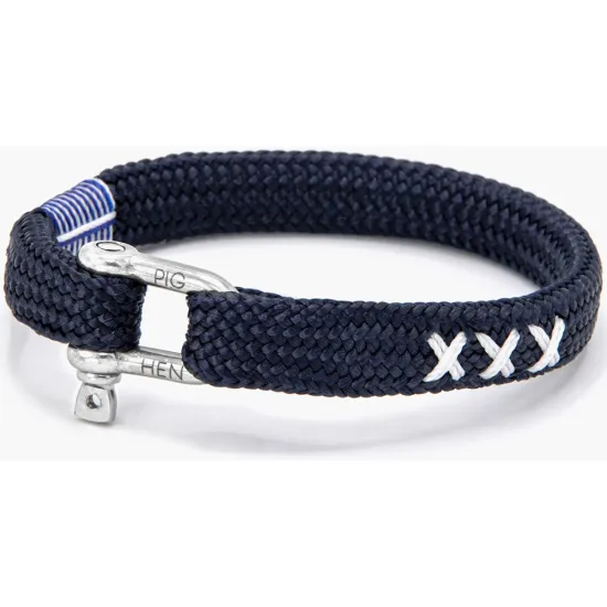 PIG & HEN Herren-Armband Sharp Simon navy xxx silberfarben Größe M P07-163XXX-M