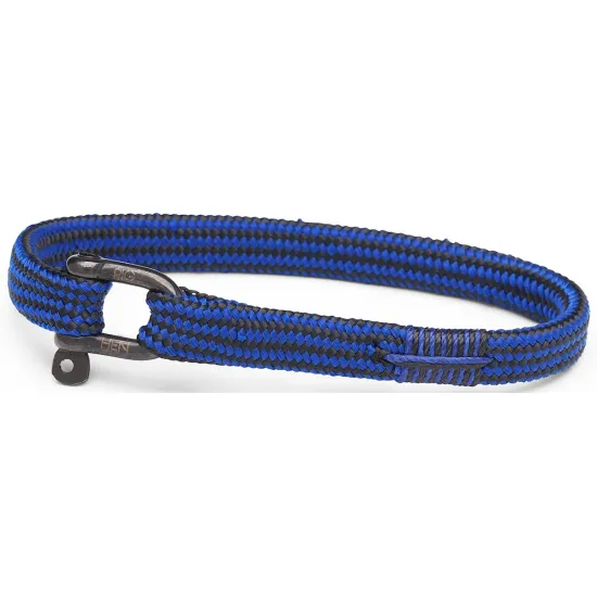 PIG & HEN Herren-Armband Vicious Vik blau schwarz Größe L