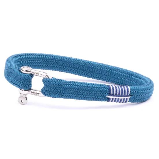 PIG & HEN Herren-Armband Vicious Vik Ocean Blue Edelstahl Größe M P19-164000-M