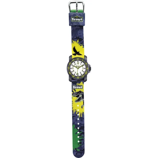 Scout Kinderuhr Action Boys grau Dino 164000038