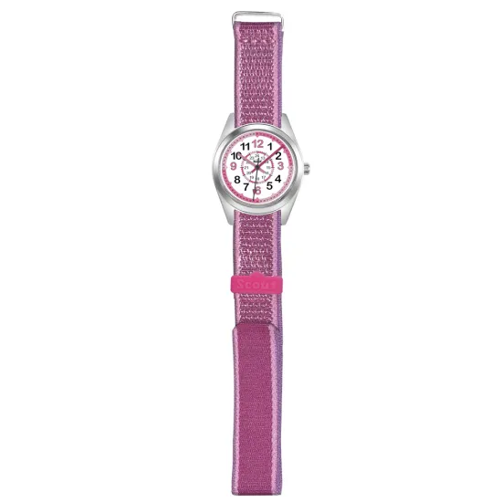 Scout Kinderuhr Classic Lernzifferblatt Textilband pink 280309007