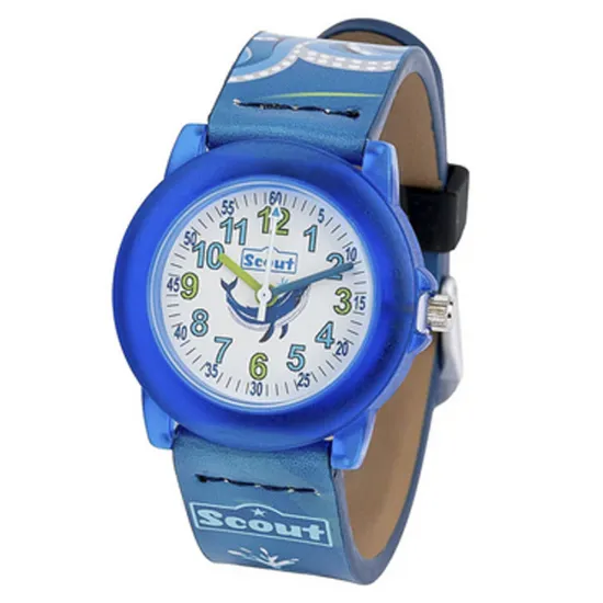 Scout Kinderuhr Crystal blau Unterwasserwelt und Wal 164000017