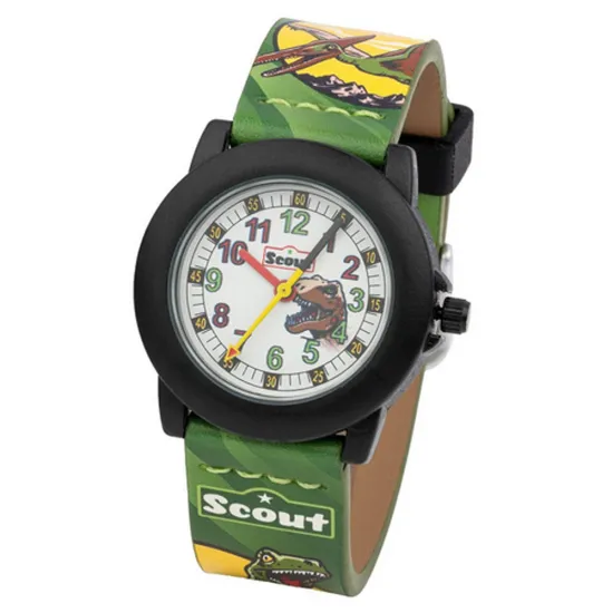 Scout Kinderuhr Crystal Dino grün braun 164000013
