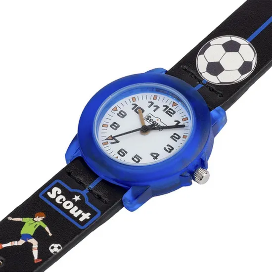 Scout Kinderuhr Crystal Fußball blau schwarz 164000007