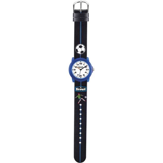 Scout Kinderuhr Crystal Fußball blau schwarz 164000007