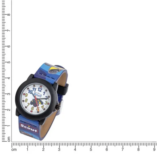 Scout Kinderuhr Crystal Landmaschinen schwarz blau 164000010