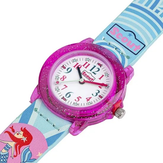 Scout Kinderuhr Crystal Meerjungfrau Delfin pink blau 164000009