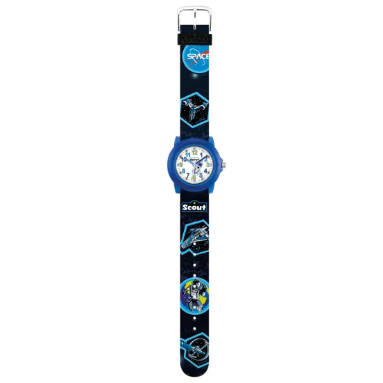 Scout Kinderuhr Crystal Weltraum schwarz blau 164000011
