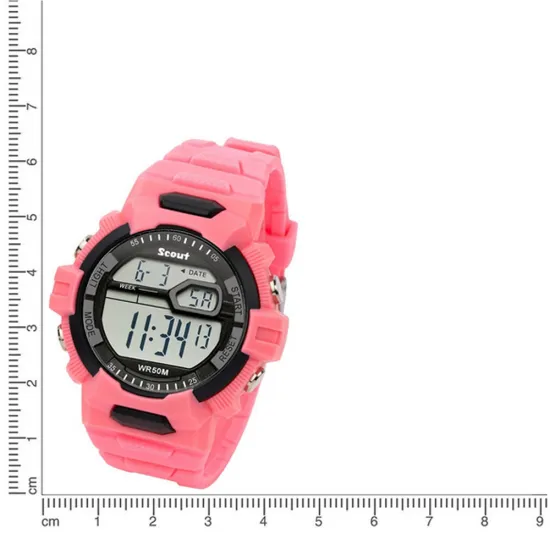 Scout Kinderuhr digital Kunststoffband rosa 165000004