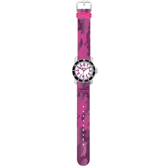 Scout Kinderuhr Diver pink mit einseitig drehbarer Lünette 280377004