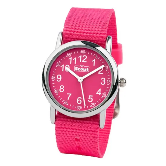 Scout Kinderuhr Start up pink Textilband 164000004