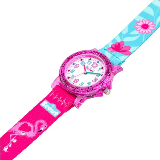 Scout Kinderuhr The IT Collection Flamingo pink blau 164000027