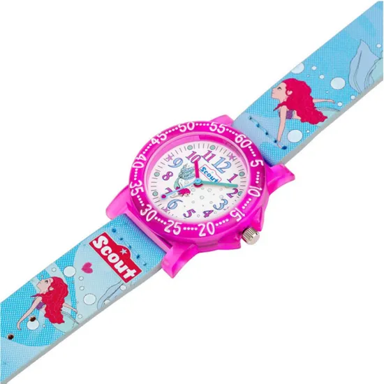 Scout Kinderuhr The IT Collection pink blau Nixe Wasserwelt 164000032